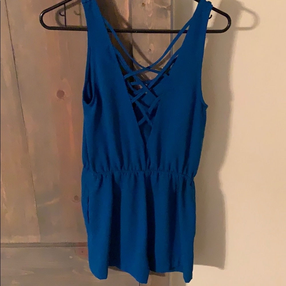 Blue short romper